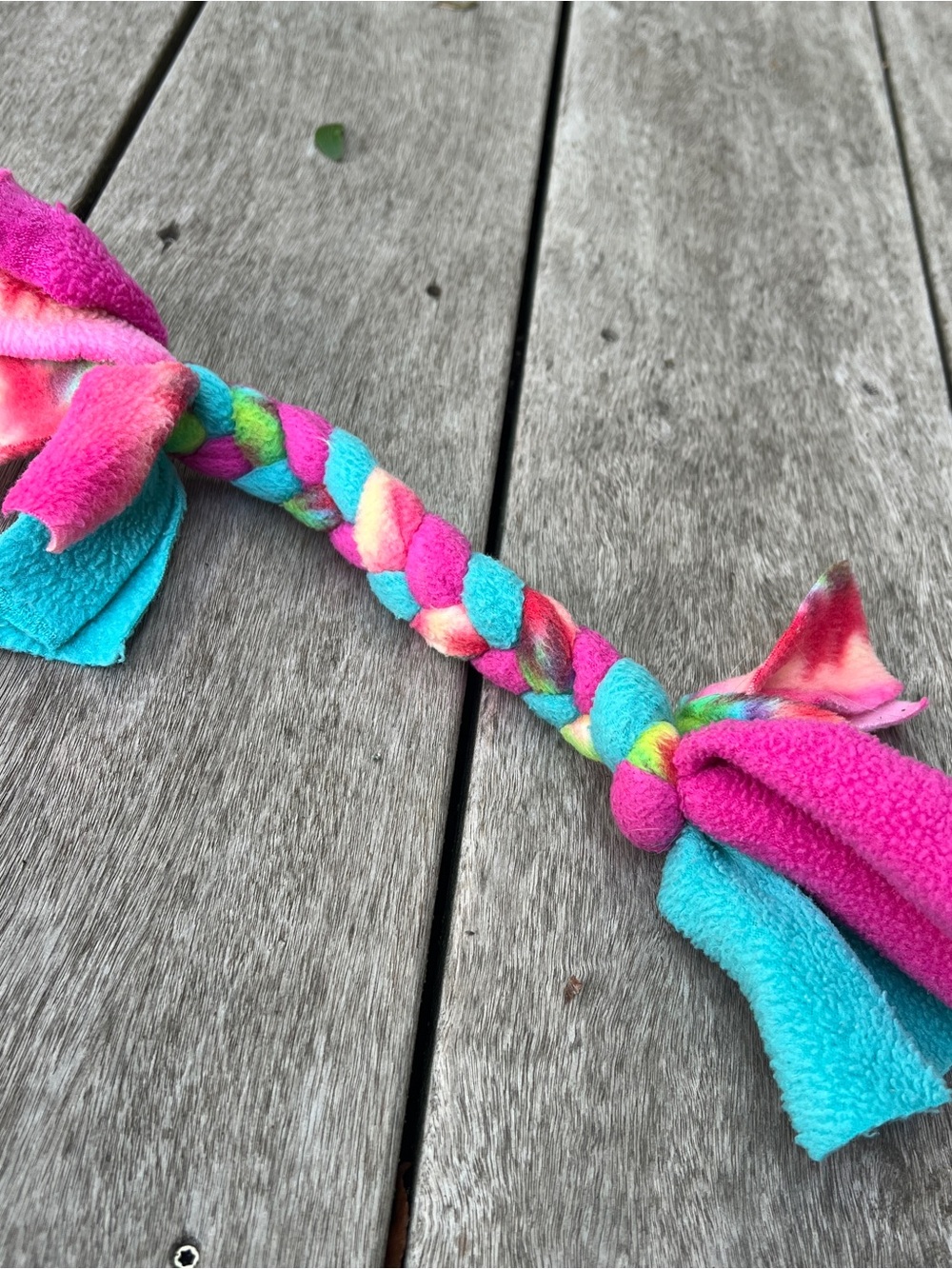 Braided Fleece Tug Toy For Dogs 12 Inches Long
